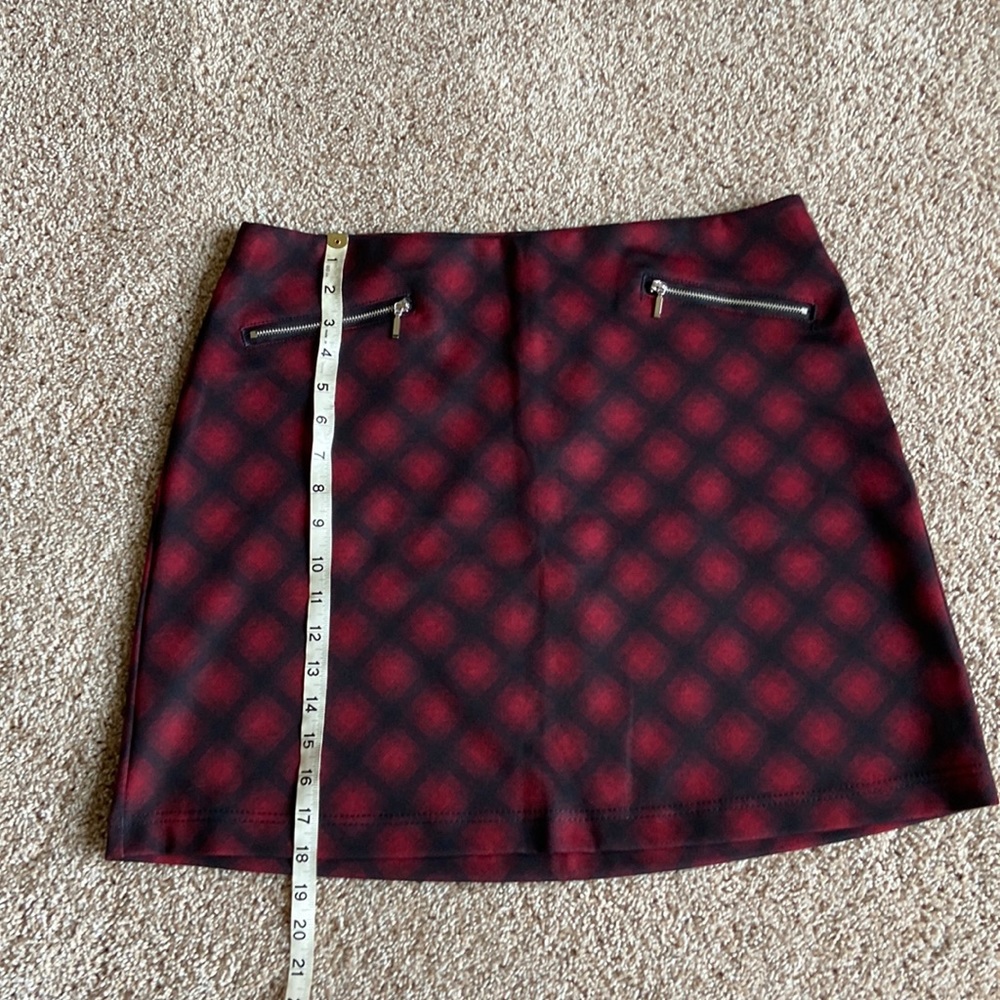 Maurices Red Plaid Skirt Size L